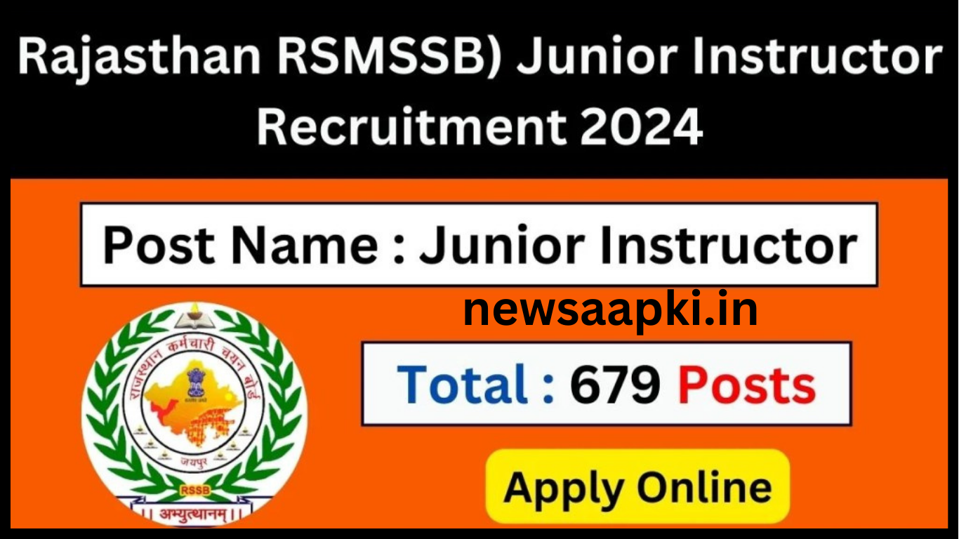 Rajasthan Junior Instructor Recruitment 2024