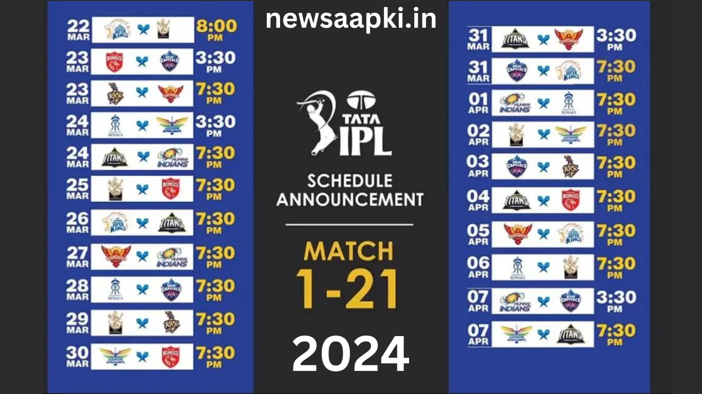 TATA IPL 2024 Schedule