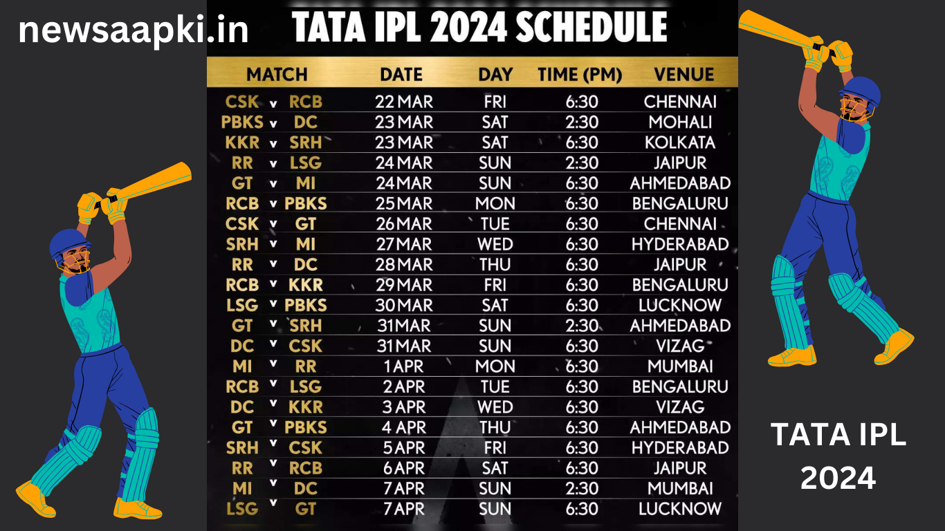 TATA IPL 2024 Schedule