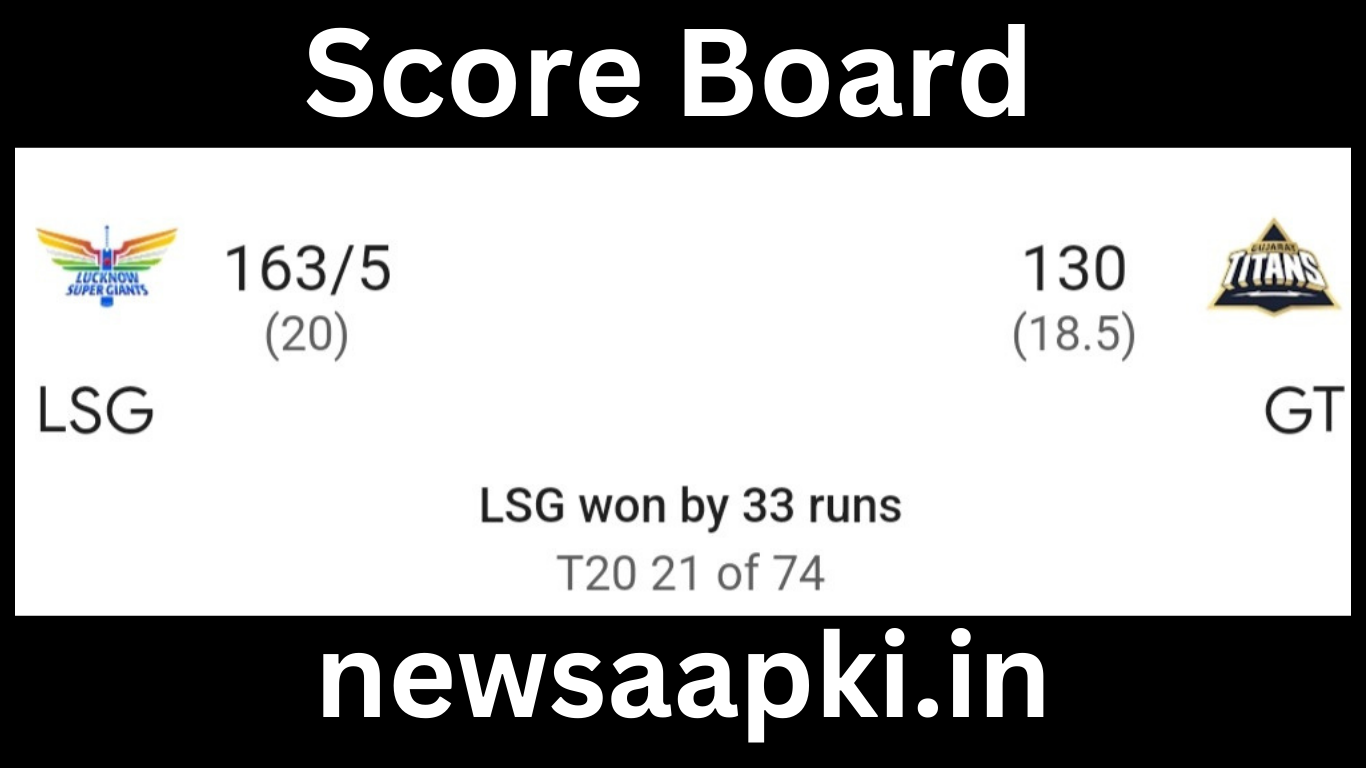 LSG vs GT IPL 2024 Highlights Score Board 