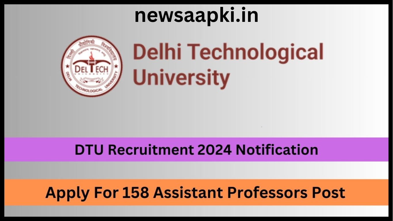 DTU recruitment 2024 notification