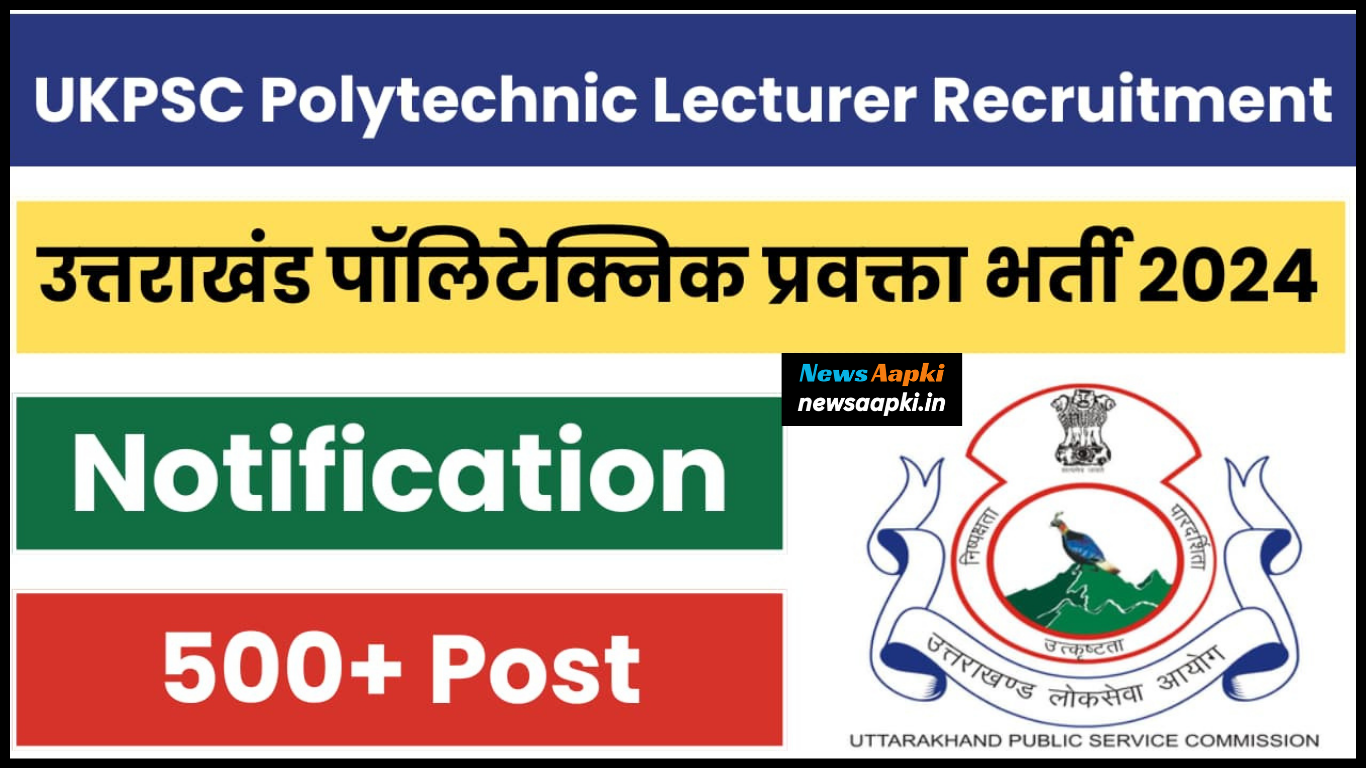 UKPSC Polytechnic Lecturer Recruitment 2024 Notification OUT